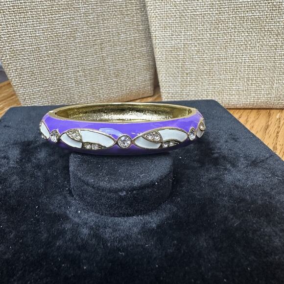 Sequin Nordstrom Multicolor Gold Tone Statement Enamel Bangle Bracelet # 444 - Picture 1 of 3